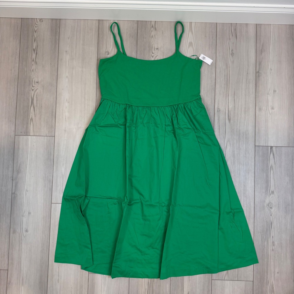 Old Navy Green Fit & Flare Combination Midi Dress Woven Mixed XXL NWT 559606